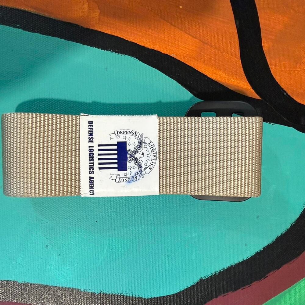 NWT Tan Military Belt Riggers Sand Size 44 Cabincore Gorpcore Utility